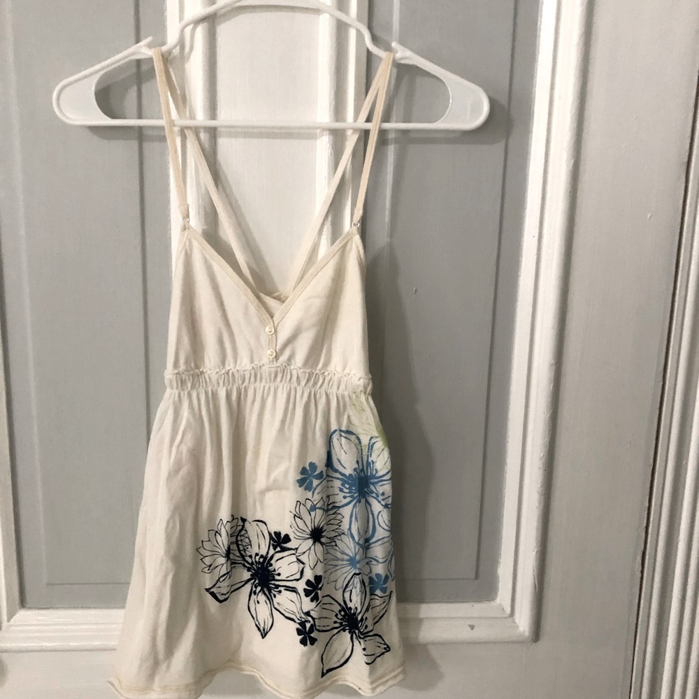 RARE Hollister flowy floral tank top with crisscross back size small y2k